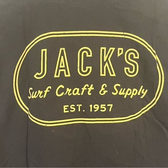 Men's Jack's Surfboards Black & Yellow Logo T-Shirt - Picture 6 of 7